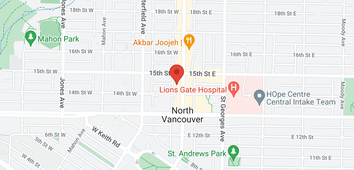 map of 113 1433 LONSDALE AVENUE